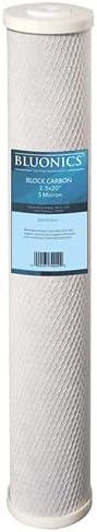 Bluonics 55W UV + Sediment & CTO Carbon Replacement Filter Set for our Well Water System 2.5"x20"