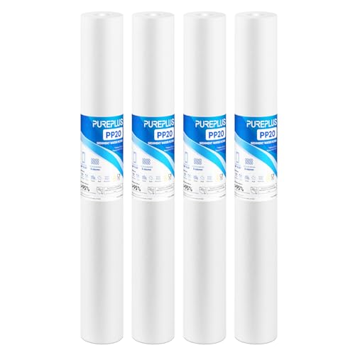 5 Micron 20" x 2.5" Whole House Sediment Home Water Filter (4 Count)