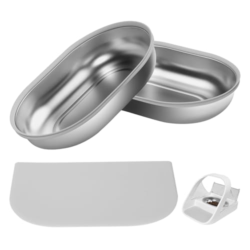 Stainless Steel Bowl for Automatic Microchip Cat Pet Feeder (3 Count)