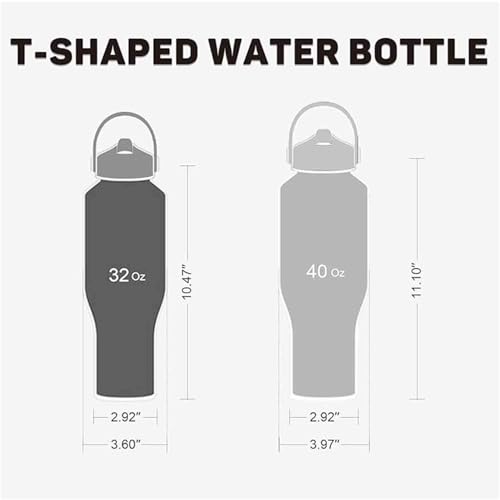 Insulated Water Bottle 40oz with Straw