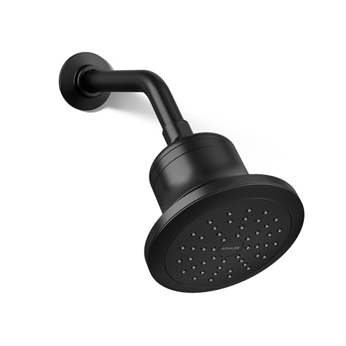 33631-G-BL Cinq Round Single-Function Filtered Showerhead, Five-Layer Filtration, 1.75 GPM, Full Coverage Spray, Premium Durable Material, Matte Black