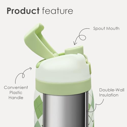Golf Insulated Stainless Steel Water Bottle with Straw for Sports and Travel