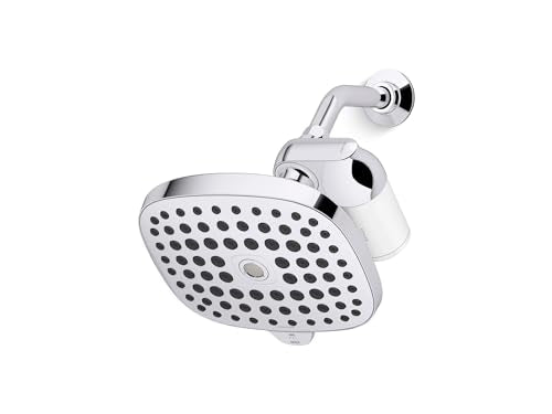 R24670-G-CP Aquifer Filtered Showerhead with Water Filter System, Multifunction Shower Head with Filters Combo Kit for Skin and Hair, Polished Chrome