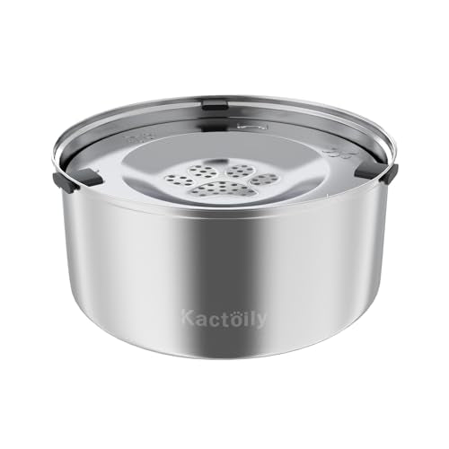3L 101oz Dog Water Bowl Stainless Steel Slow Water Bowl for Dog (2.2 Pound)