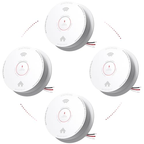 Siterlink Hardwired Smoke Detector and Carbon Monoxide Detector 4 Pack