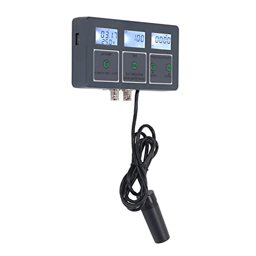 8 in 1 Water Quality Monitor S.G EC Salt ORP CF Temp Multi Parameter Wall Mount Water Quality Tester for Aquarium Hydroponics Laboratories