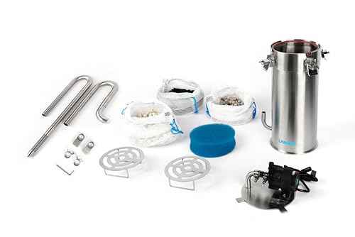Aquarium External Stainless Steel Canister Filter Kit for 22Gal Tank