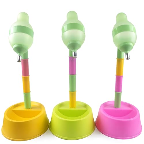 Pet Standing Water Dispenser Cat Dog Standing Bowl with Detachable Pole Automatically Feeding Water Height Adjustable