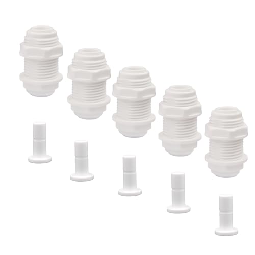 3 8" Bulkhead Connector Include end Plug (5 Count)