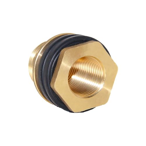 2Set Brass Bulkhead Fitting with Plug 3 (2 Count)