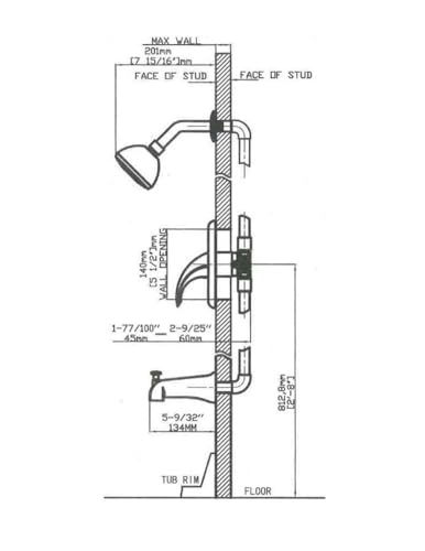 Shower Set with Trim Kit