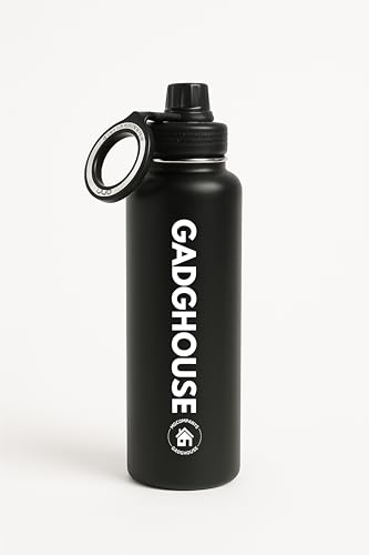 GadgHouse 40oz Stainless Steel Water Bottle with Magnetic Phone Holder