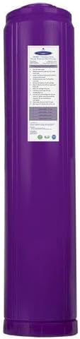 Crystal Quest Smart + Calcium GAC Fluoride Reduction Water Filter Cartridge - 1 Micron - Coconut Shell GAC - Eagle Redox Alloy - Reduces Fluoride & Contaminants - 4-5/8" x 20"