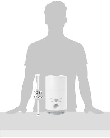 Catit PIXI Smart Automatic Dry Cat Food Feeder, Schedule and Portion Control Meals for Cats, White