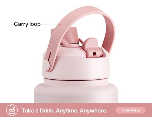 40 oz Insulated Water Bottle with 2