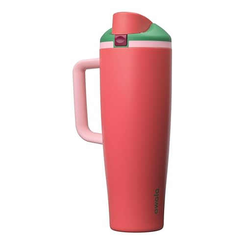 FreeSip Tumbler Stainless Steel Water Bottle 40 oz Strawberry Fields