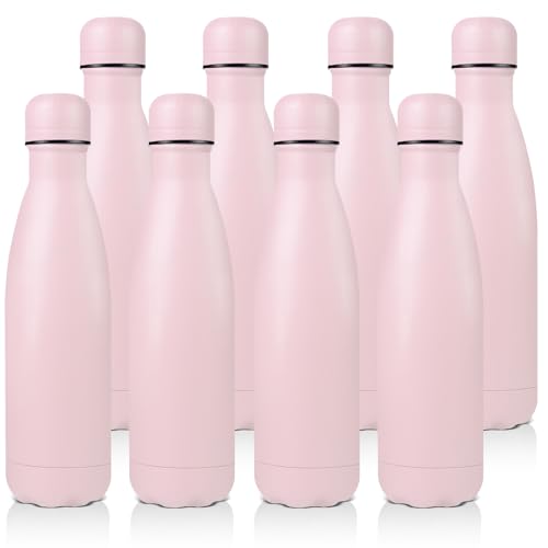 17oz Stainless Steel Water Bottles Bulk (8 Count)