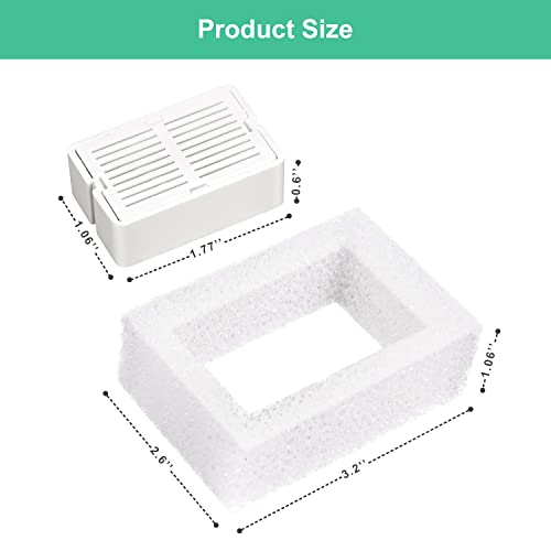 16 Pack Replacement Filters for 360° CupCake Ceramic Pet Fountain