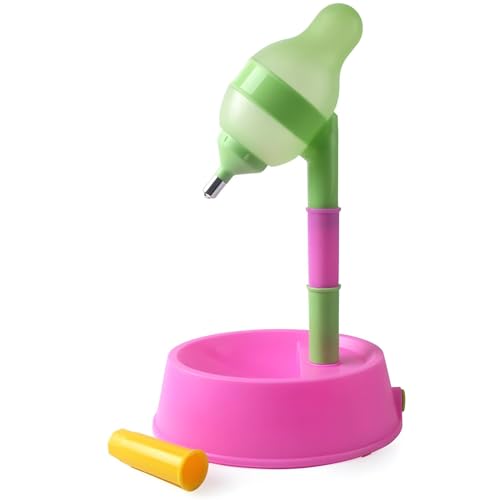 Pet Standing Water Dispenser Cat Dog Standing Bowl with Detachable Pole Automatically Feeding Water Height Adjustable