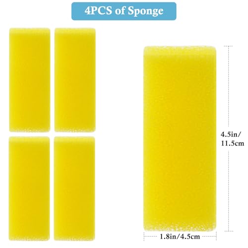 4PCS Replacement Aquarium Filter Sponge for 10W