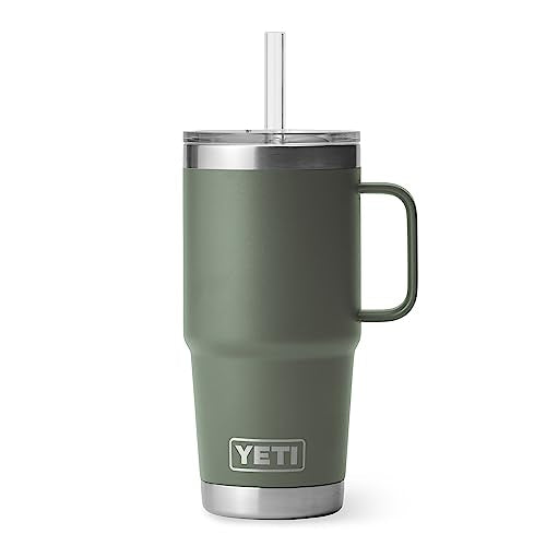Rambler 25 oz Tumbler with Handle and Straw Lid