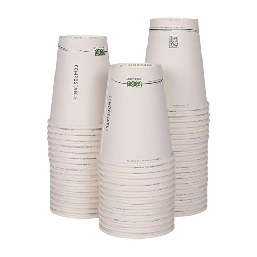 GreenStripe Disposable Paper Hot Cups (50 Count)