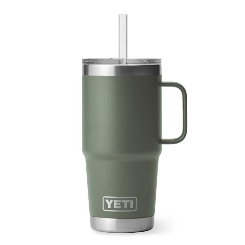 Rambler 25 oz Tumbler with Handle and Straw Lid