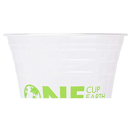 1,000 ct - 12 oz Compostable PLA Plastic Cups, BPI Certified Disposable Renewable Cold Cups for Cocktails, Wine and More | Green Line (1000 Count)