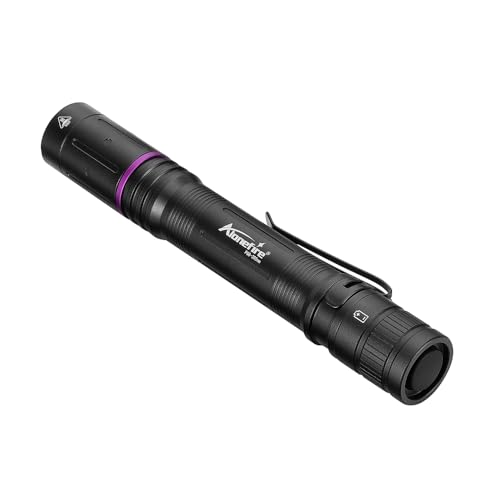 P68 Mini 3W UV Flashlight 365nm Portable EDC Black Light Pet Urine Detector with 2 AA Batterie