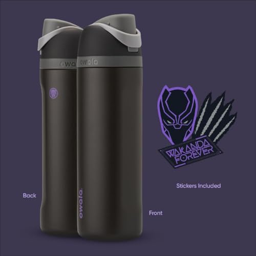 Marvel FreeSip Stainless Steel Water Bottle 24 oz Black Panther