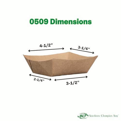 0509 #50 ECO Kraft Paperboard Food Tray (1000 Count)