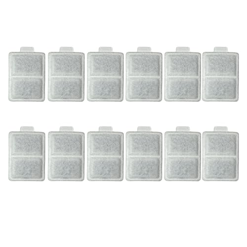 12 Packs Nispira Replacement Small Water Filter Compatible With Whisker City Automatic Pet Fountain For Cat Dog Size 2.75