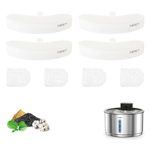 Replacement Filters for Stainless Steel Wireless Cat Fountain 4 Packs