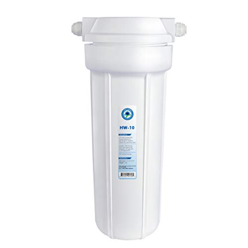 HW-10 10-Inch White Filter Housing with 1/4-Inch John Guest Fittings