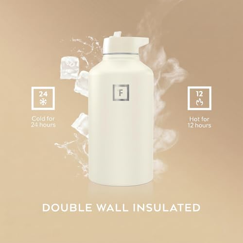 64 oz Wide Mouth Water Bottle with Straw