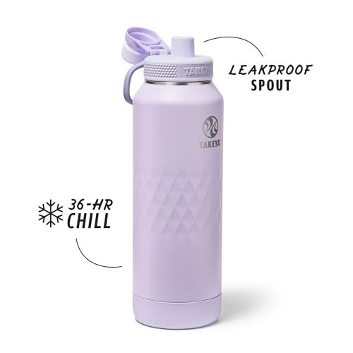 Sport Triple Insulated Water Bottle with Spout Lid and Ice Blocker