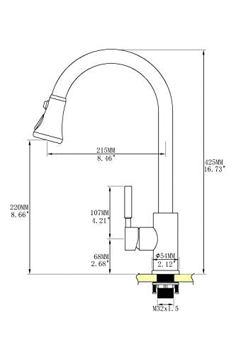 Touchless Kitchen Faucet with Pull Down Sprayer