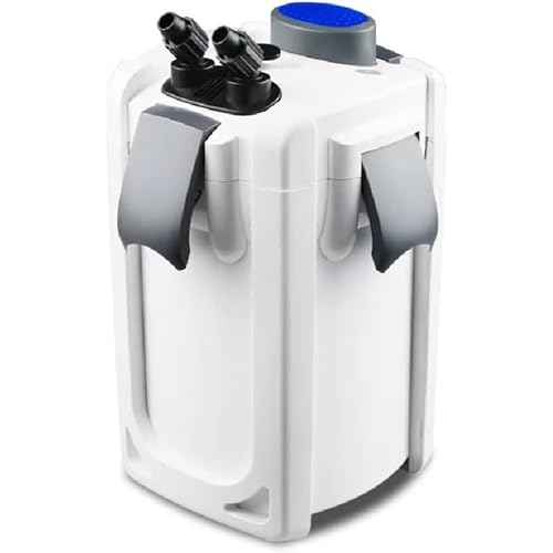 SunSun External Canister Filter for Aquariums 4 Stage Filtration System Quiet Operation Easy Maintenance 528 GPH 8.2 ft Max Head Model HW