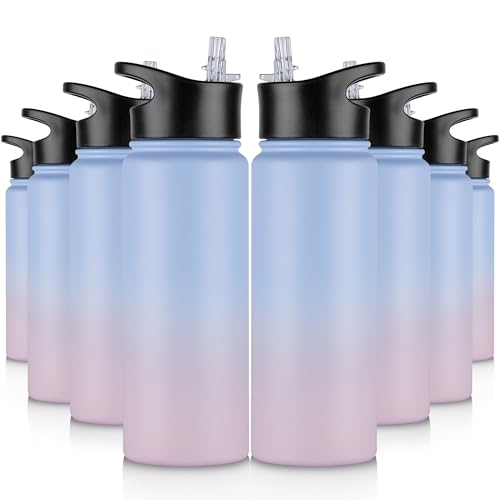 24 oz Insulated Water Bottle Bulk 8 Pack (8 Count)
