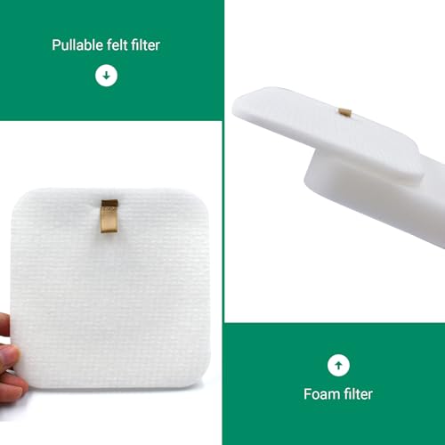 LA555,LA502, LA322 Filter Replacement Parts for Shark LA402,LA301, LA300, LA455, LA702, LA360 Rotator Lift-Away ADV DuoClean PowerFins Upright Vacuum,4 Foam&Felt+2 HEPA(Not fit UV850 UV900 vacuum) (6 Count)