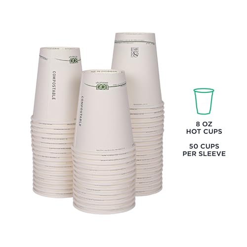 GreenStripe Disposable Paper Hot Cups (50 Count)