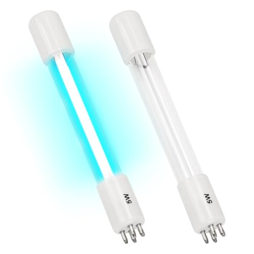 2 Pack 5W UV Bulb for Pond Filter Replacement UV Bulb Green Water Killer for COODIA 5W and Sunsun CUV (2 Count)