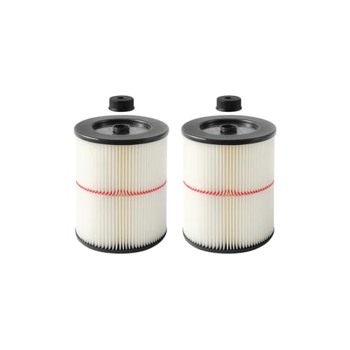 9 17816 17816 Red Stripe Replacement HEPA Filter for Craftsman Craftsman Shop Vac Wet (2 Count)