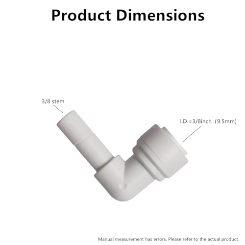 10 PCS Water Pipe Stem Elbow Connector for 3 (10 Count)