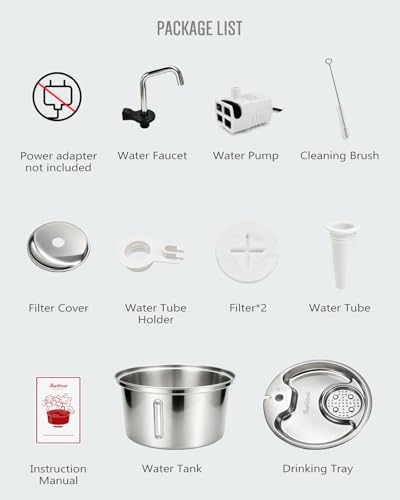 Dog Water Fountain Stainless Steel