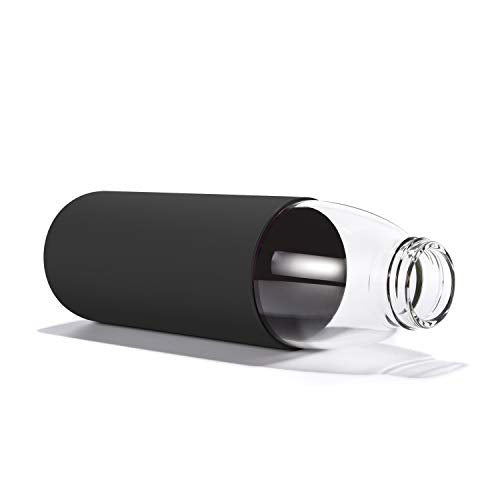 18 Oz Borosilicate Glass Water Bottles with Bamboo Lid