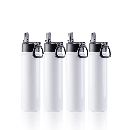 4 Pack Sublimation Blanks Tumblers Sports Water Bottles 22 OZ (4 Count)