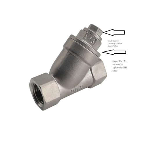 1 1 2" Y Strainer Stainless Steel 316 800 PSI WOG 20 Mesh