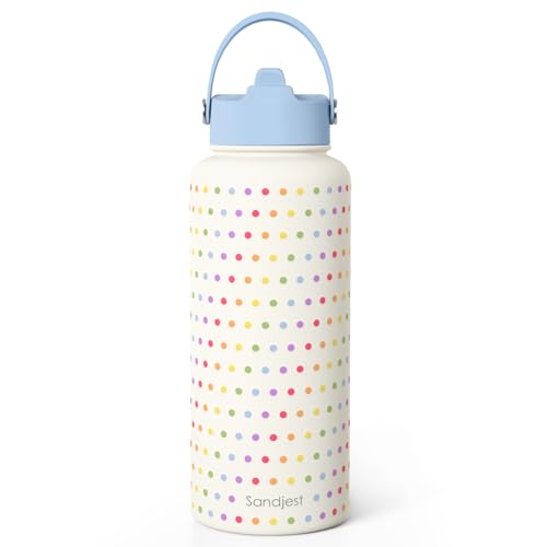 Pride Water Bottle Stainless Steel 32oz with Lid & Straw