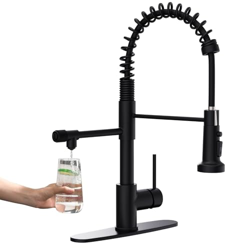 Drinking Water Faucet 3 in 1 Filter Kitchen Faucet Matte Black